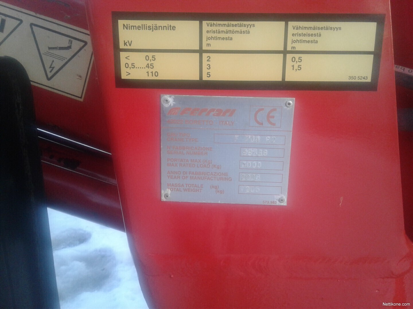 Ferrari 708 A2 kappaletavaranosturit, 2009 - Nettikone
