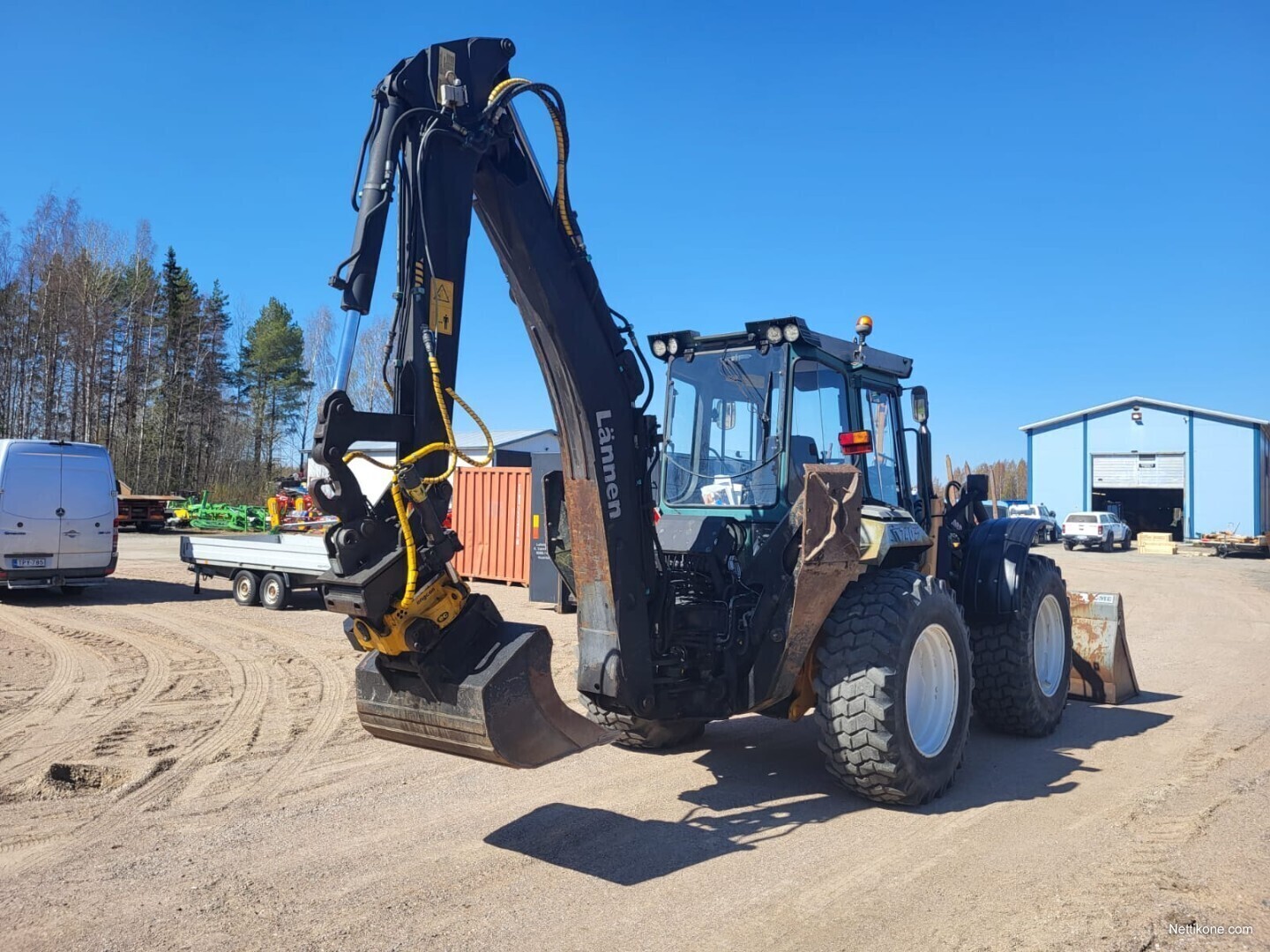 Lännen 740 S Engcon S45 backhoe loaders, 1997 - Nettikone